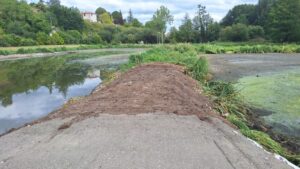 Travaux d'aménagement de la lagune de Voeuil et Giget