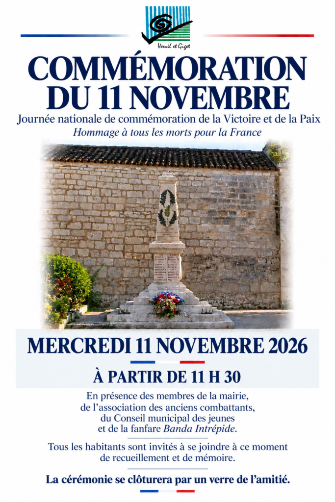 Comm&eacute;moration du 11 novembre